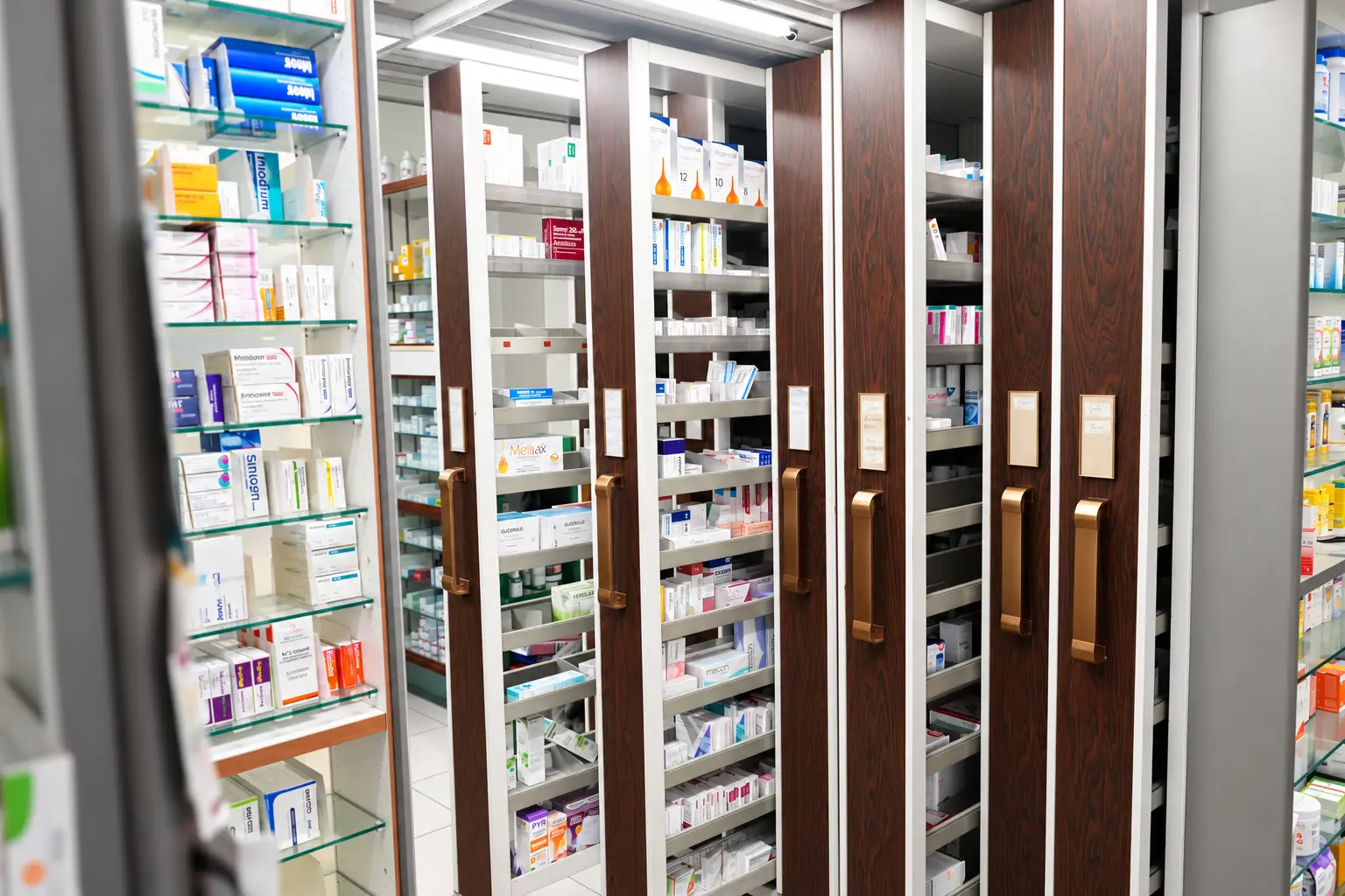 Il dispensario ordinato della farmacia